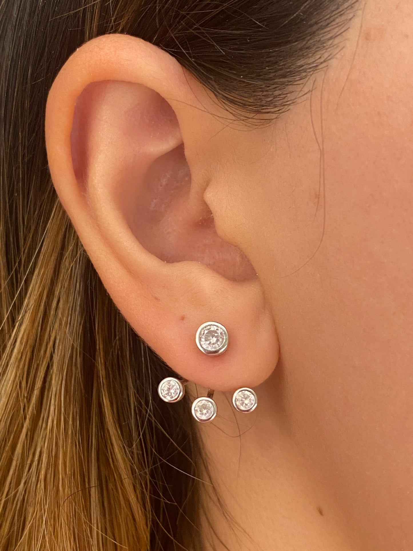 CZ Ear Jacket Earrings