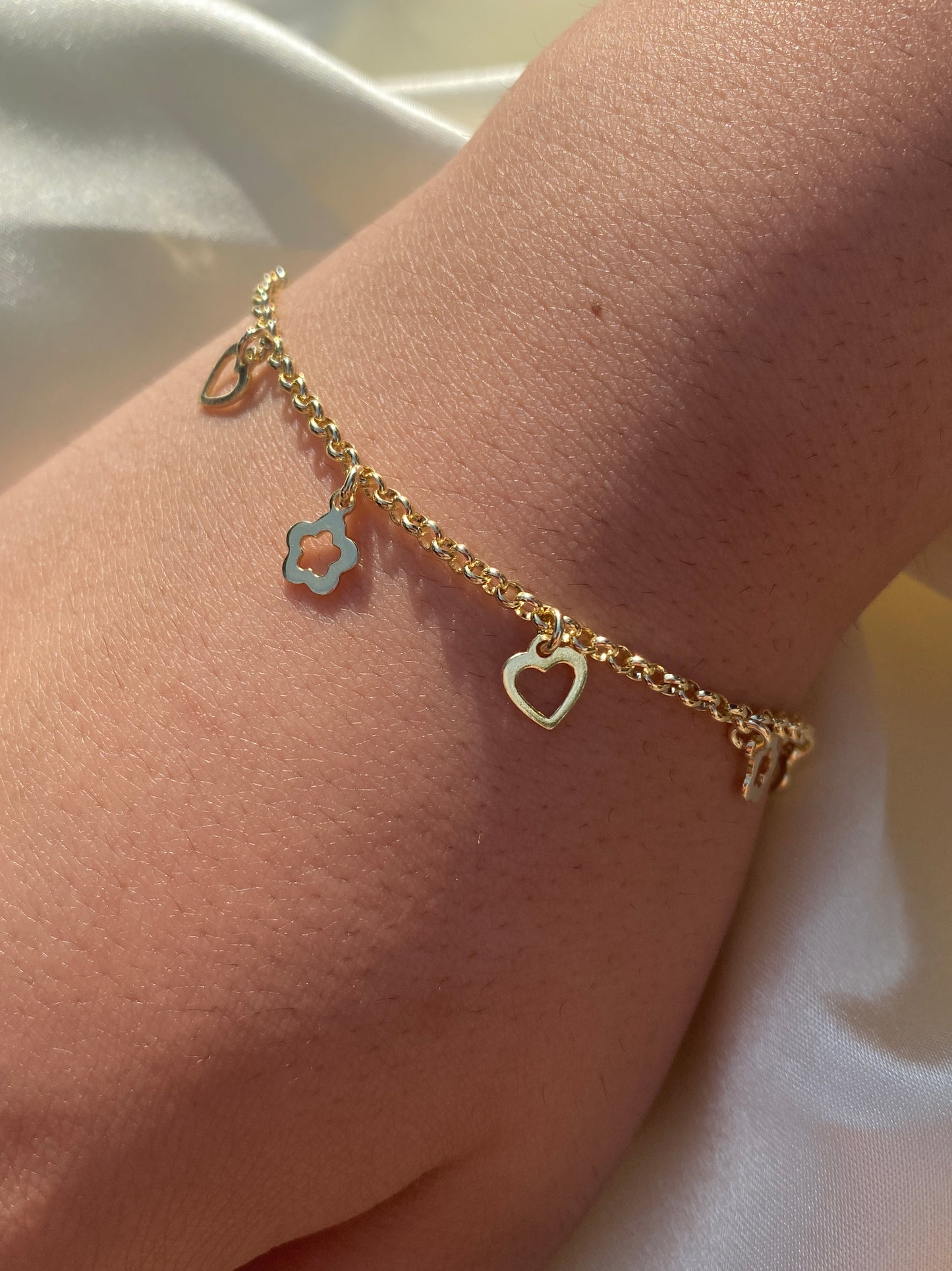 Heart and Star Charm Bracelet