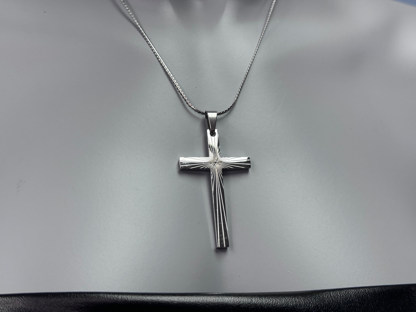 Unisex Christian cross necklace styled for men and women