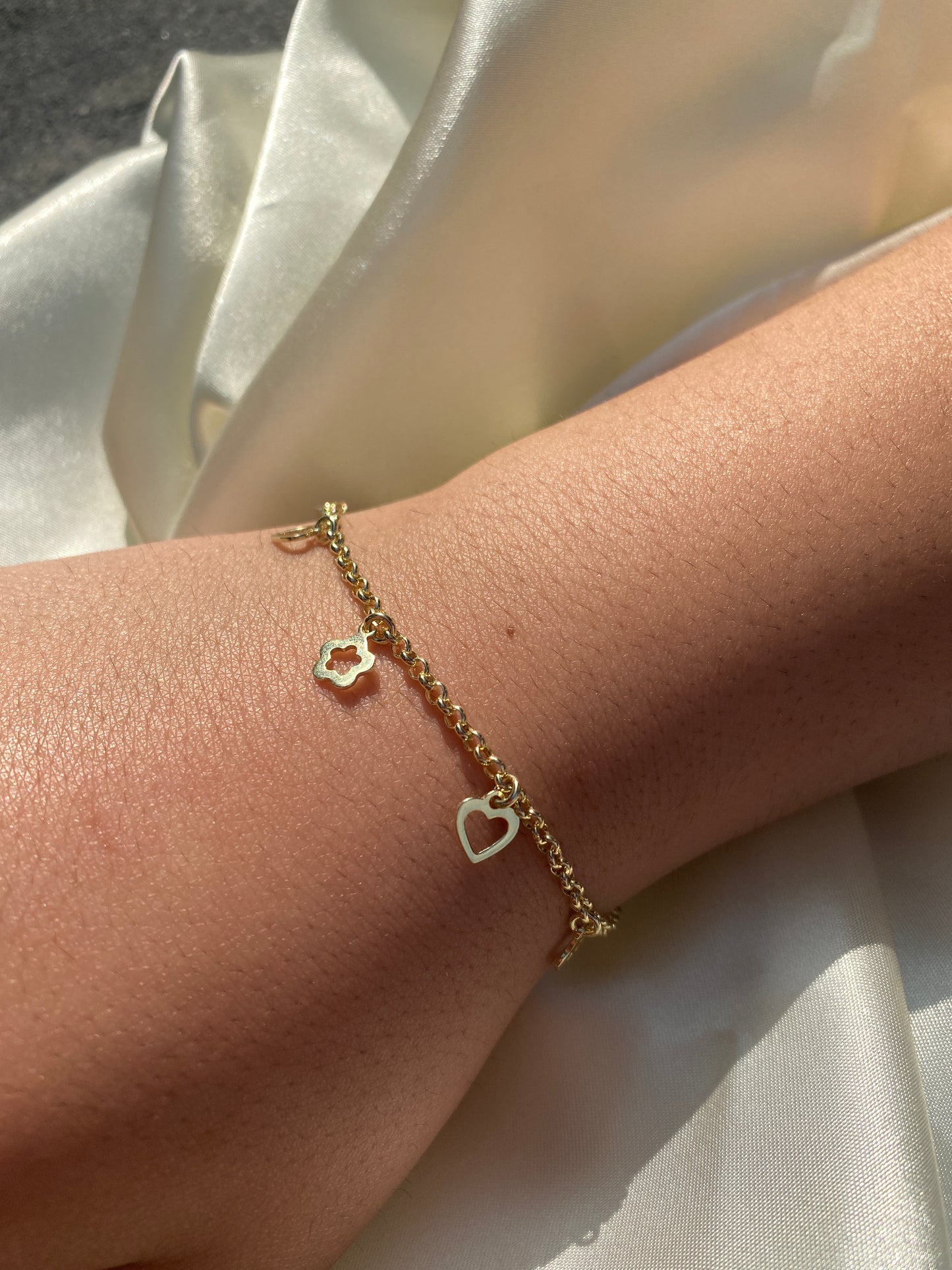 Heart and Star Charm Bracelet