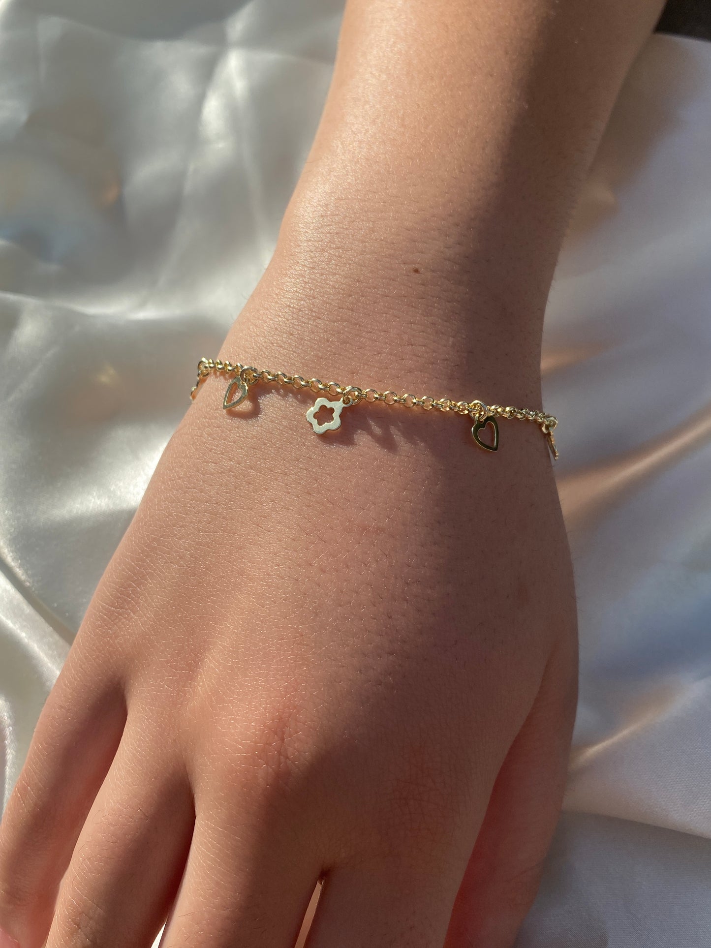 Heart and Star Charm Bracelet