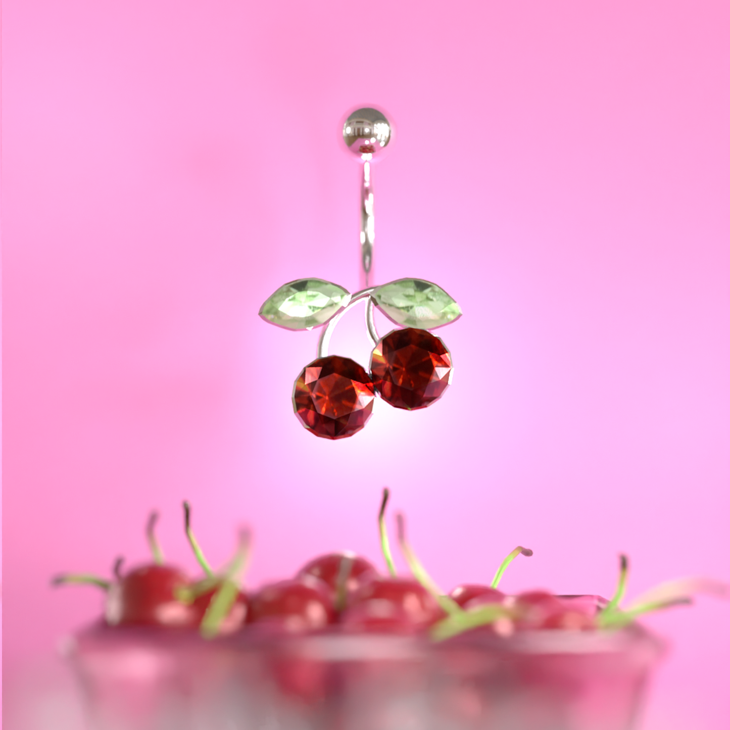 Cherry Belly Ring
