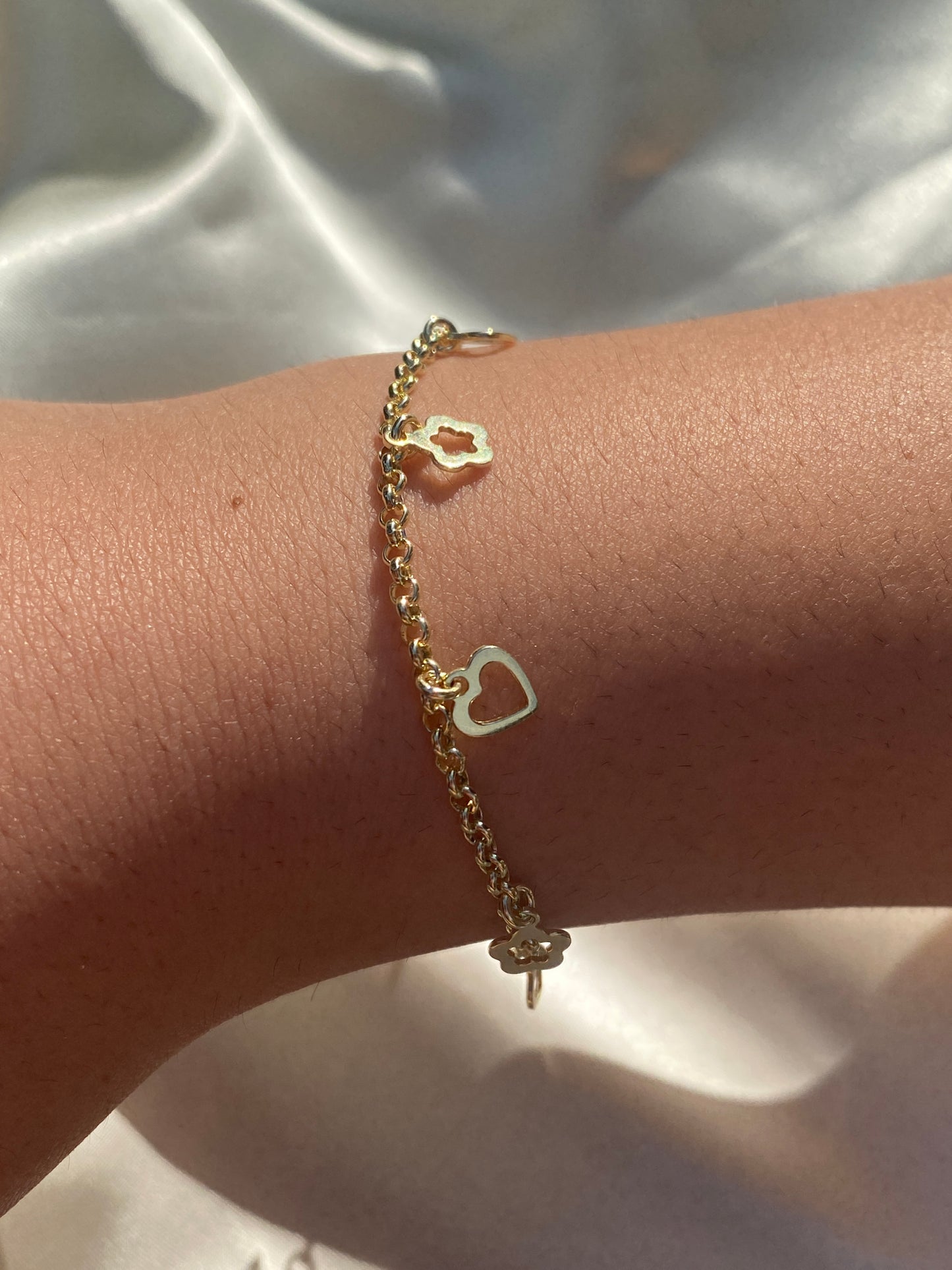Heart and Star Charm Bracelet
