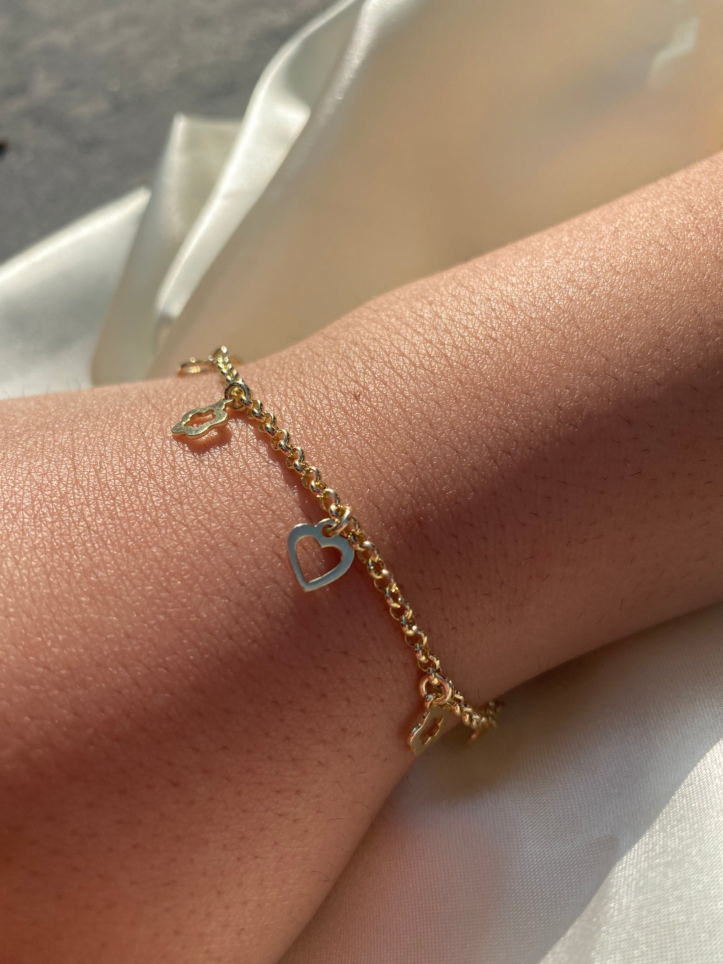 Heart and Star Charm Bracelet
