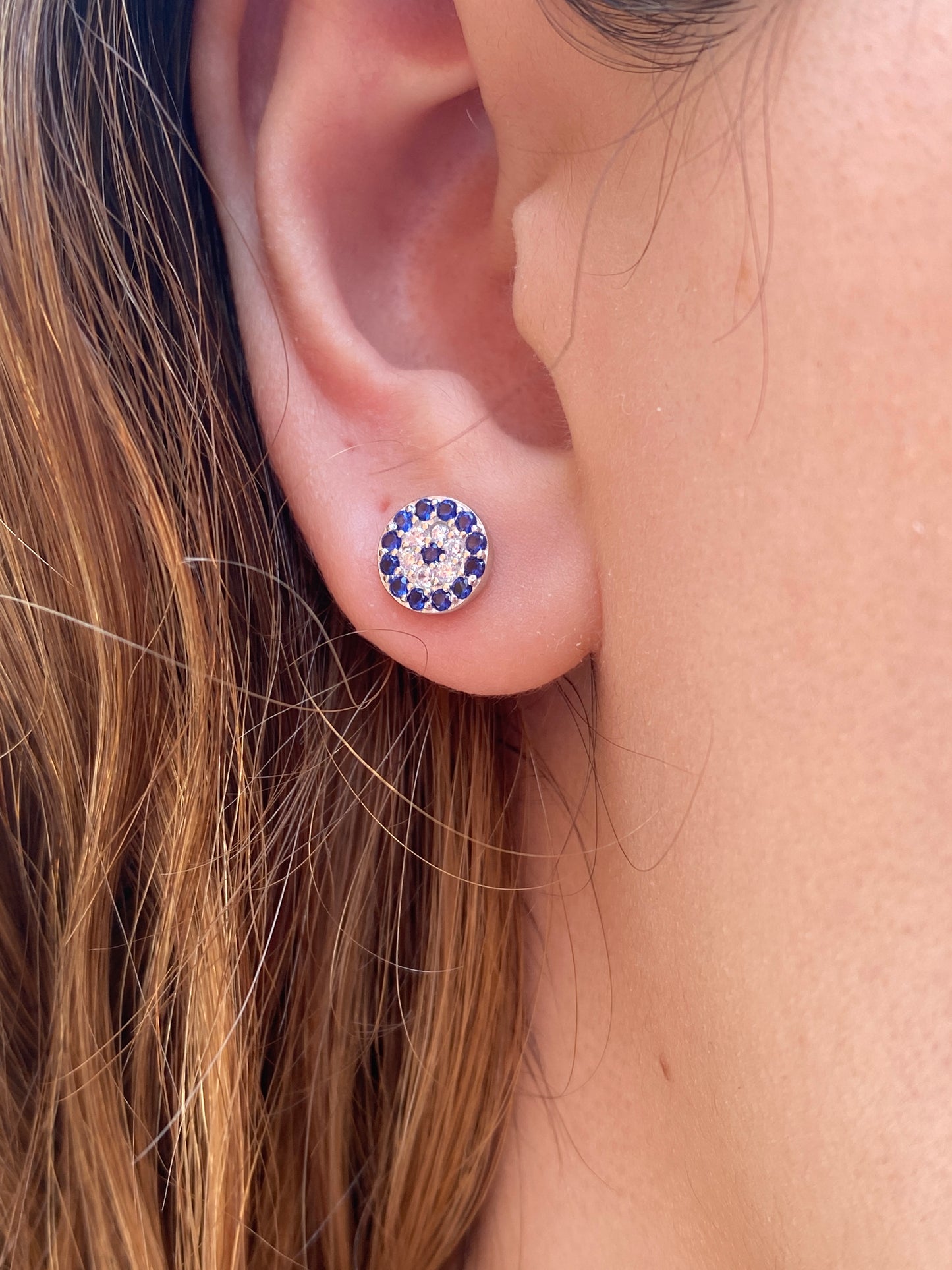 CZ Evil Eye Earrings