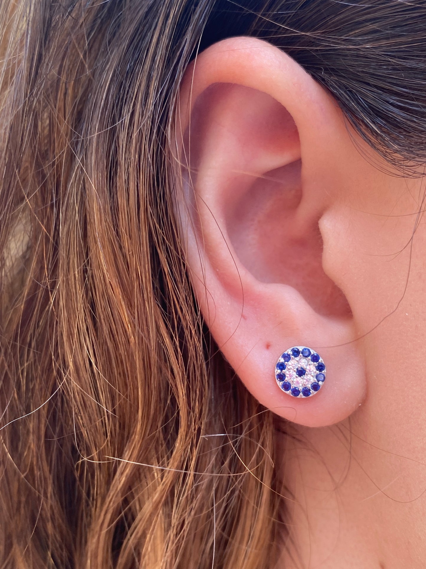 CZ Evil Eye Earrings