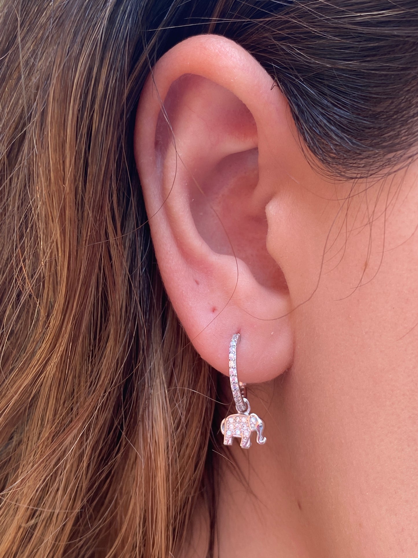 Elephant Hoop Earrings