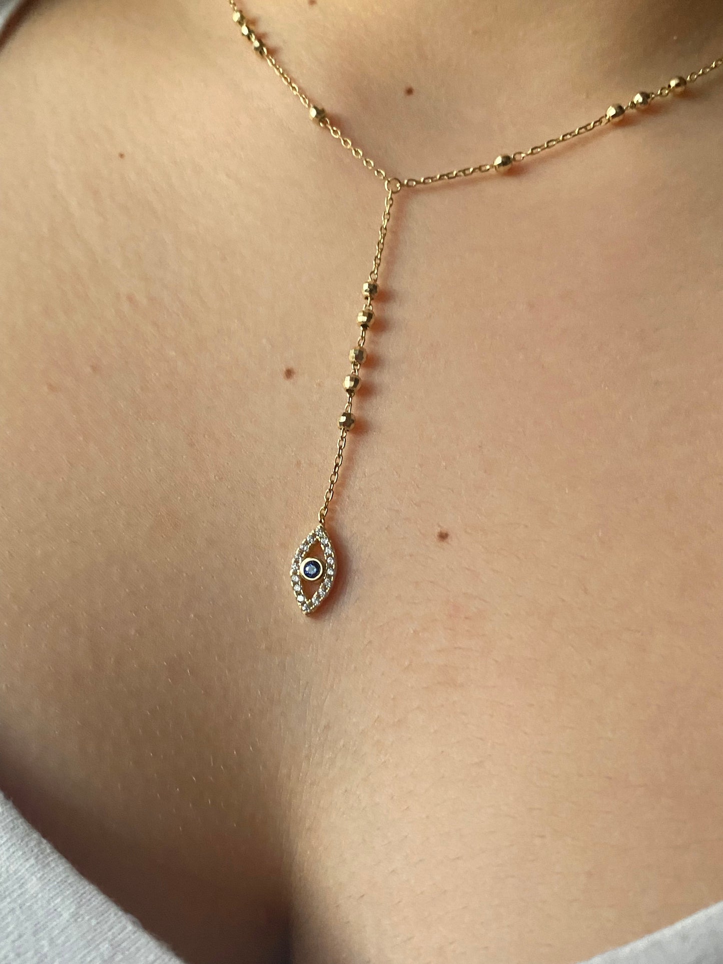 Evil Eye Lariat Necklace