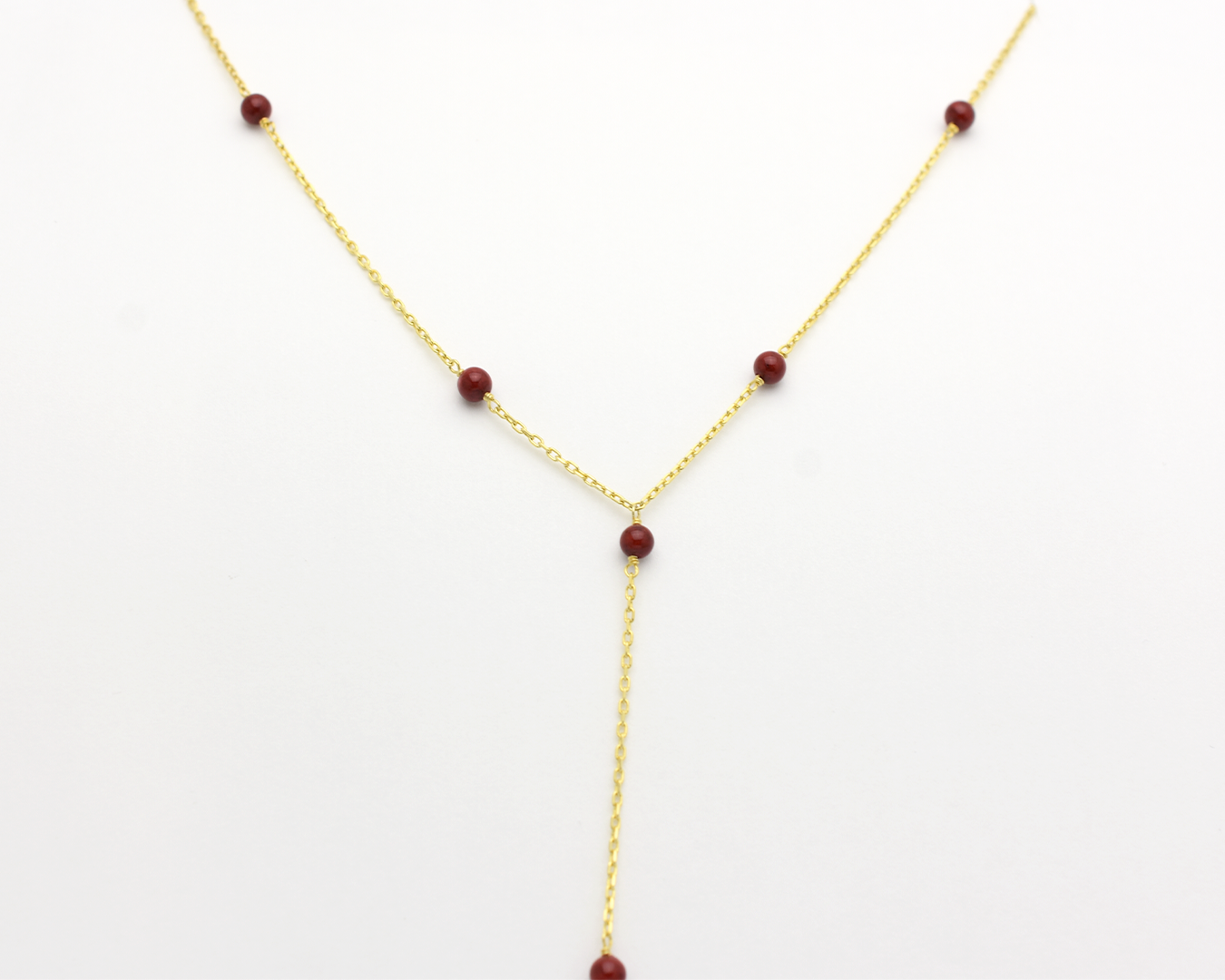 Red Lariat Necklace