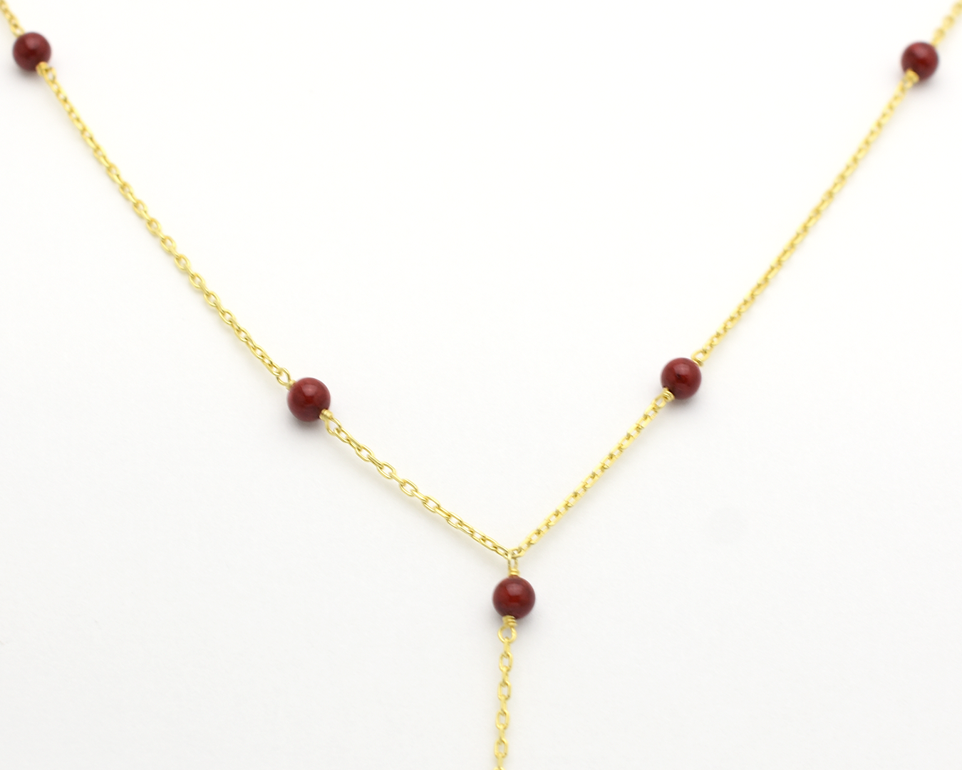 Red Lariat Necklace