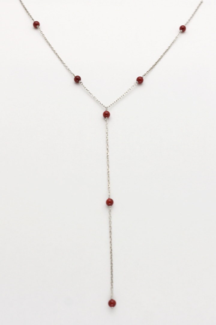 Red Lariat Necklace