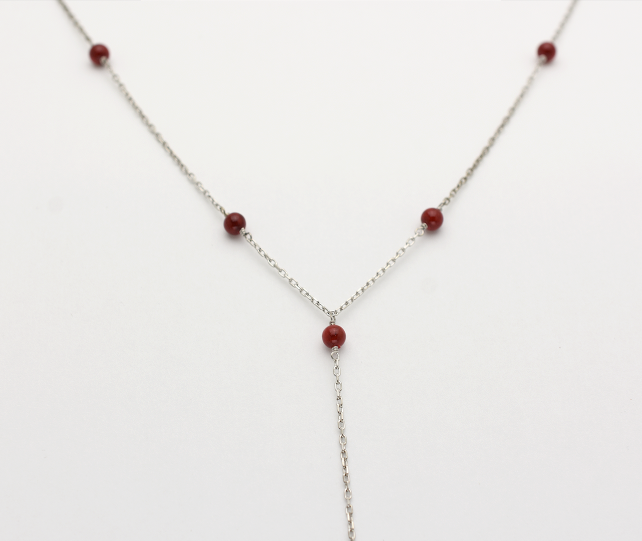 Red Lariat Necklace