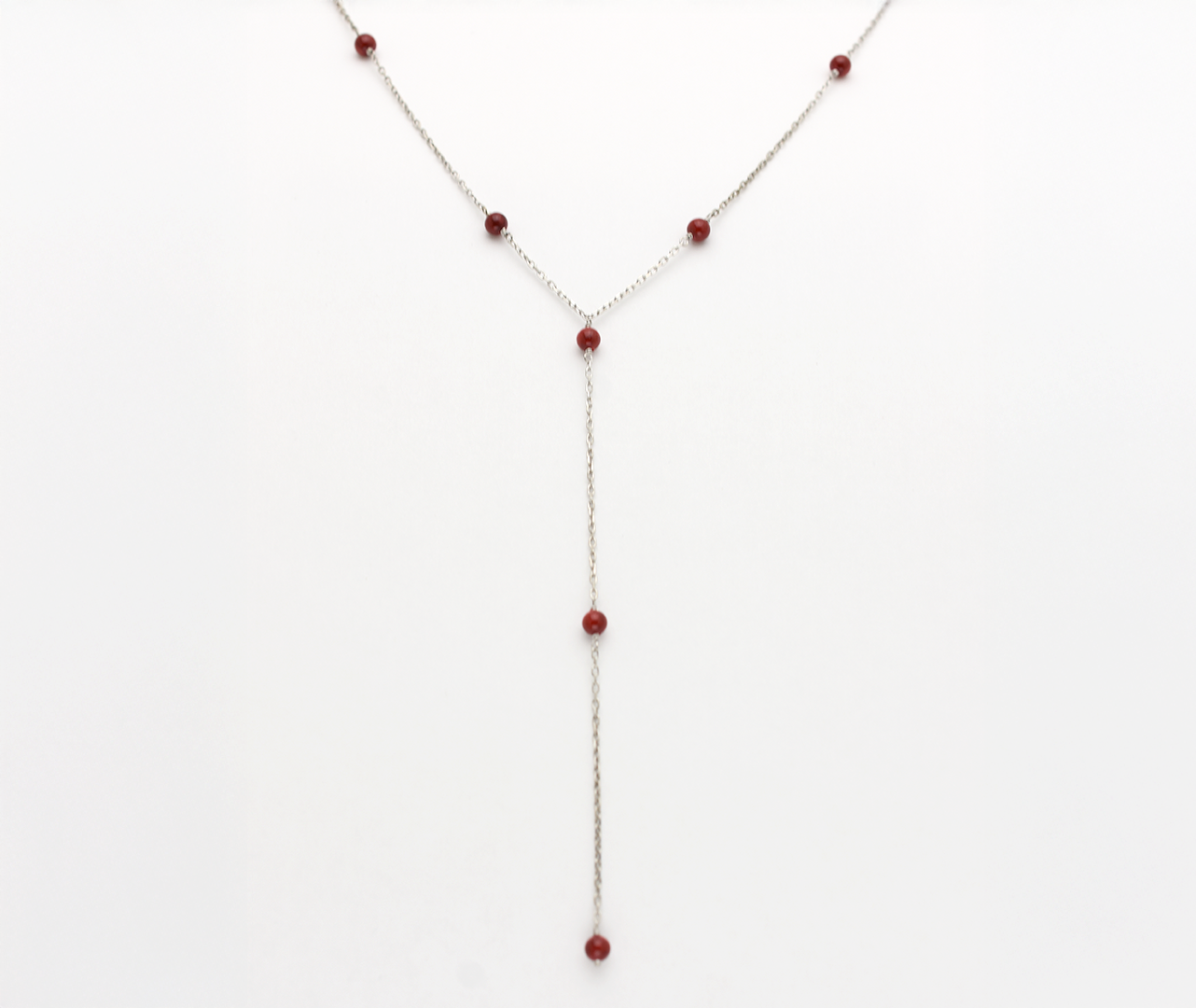 Red Lariat Necklace