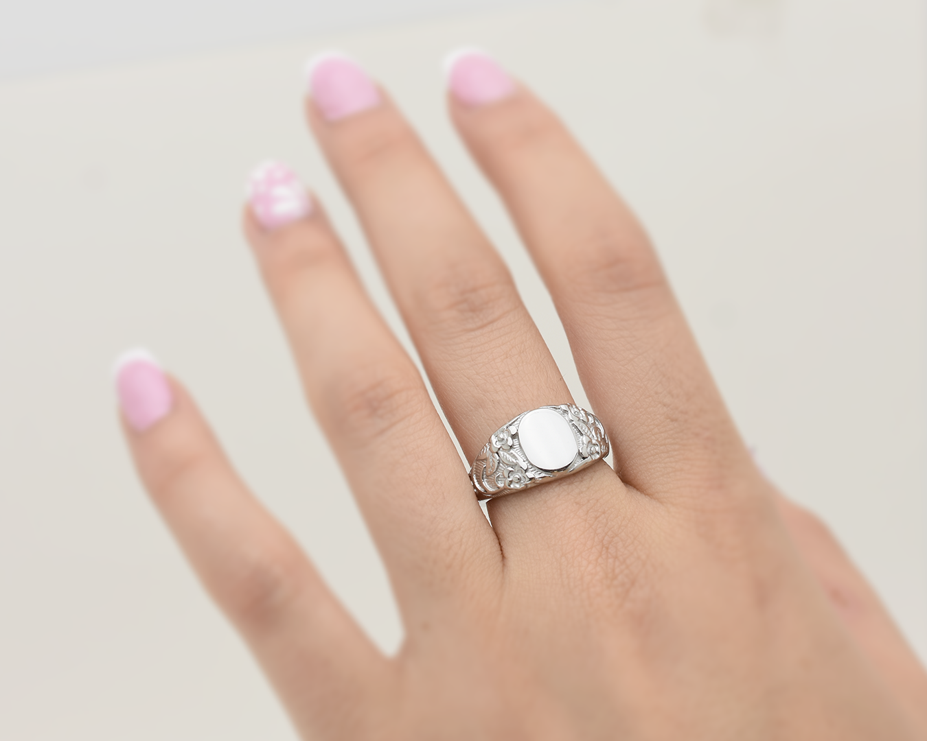 Carved Floral Ring