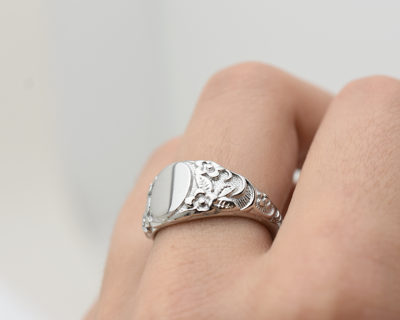 Carved Floral Ring