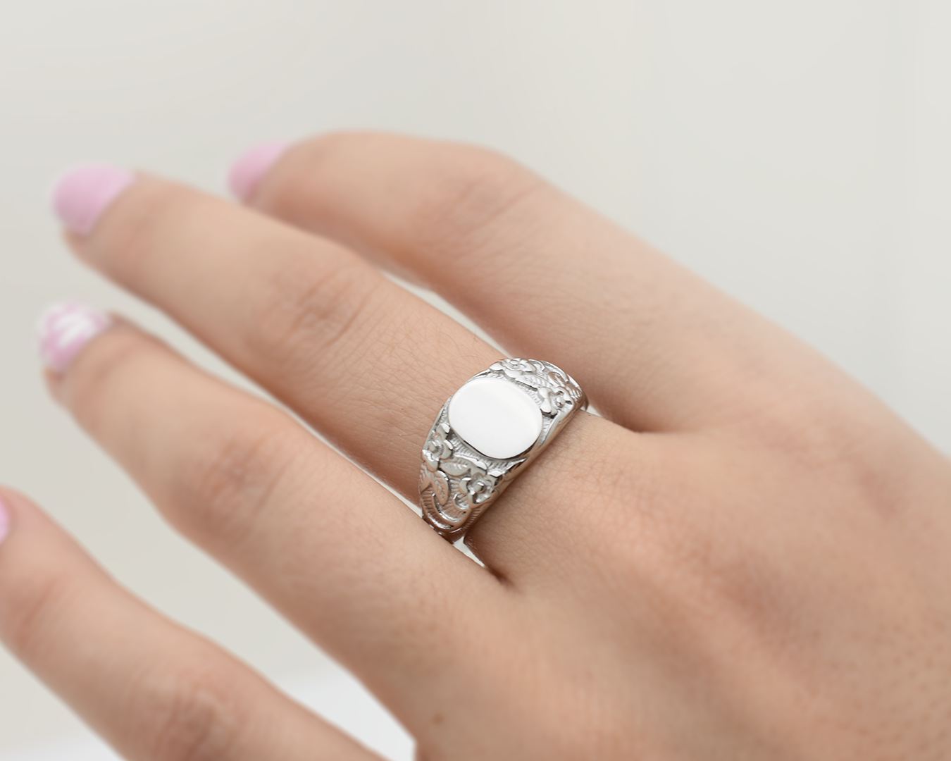 Carved Floral Ring