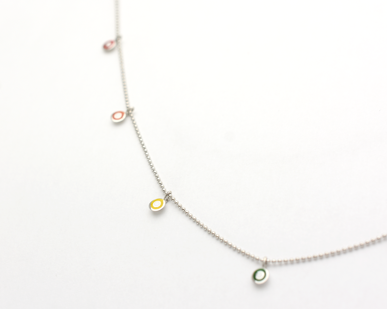 Rainbow Evil Eye Station Necklace