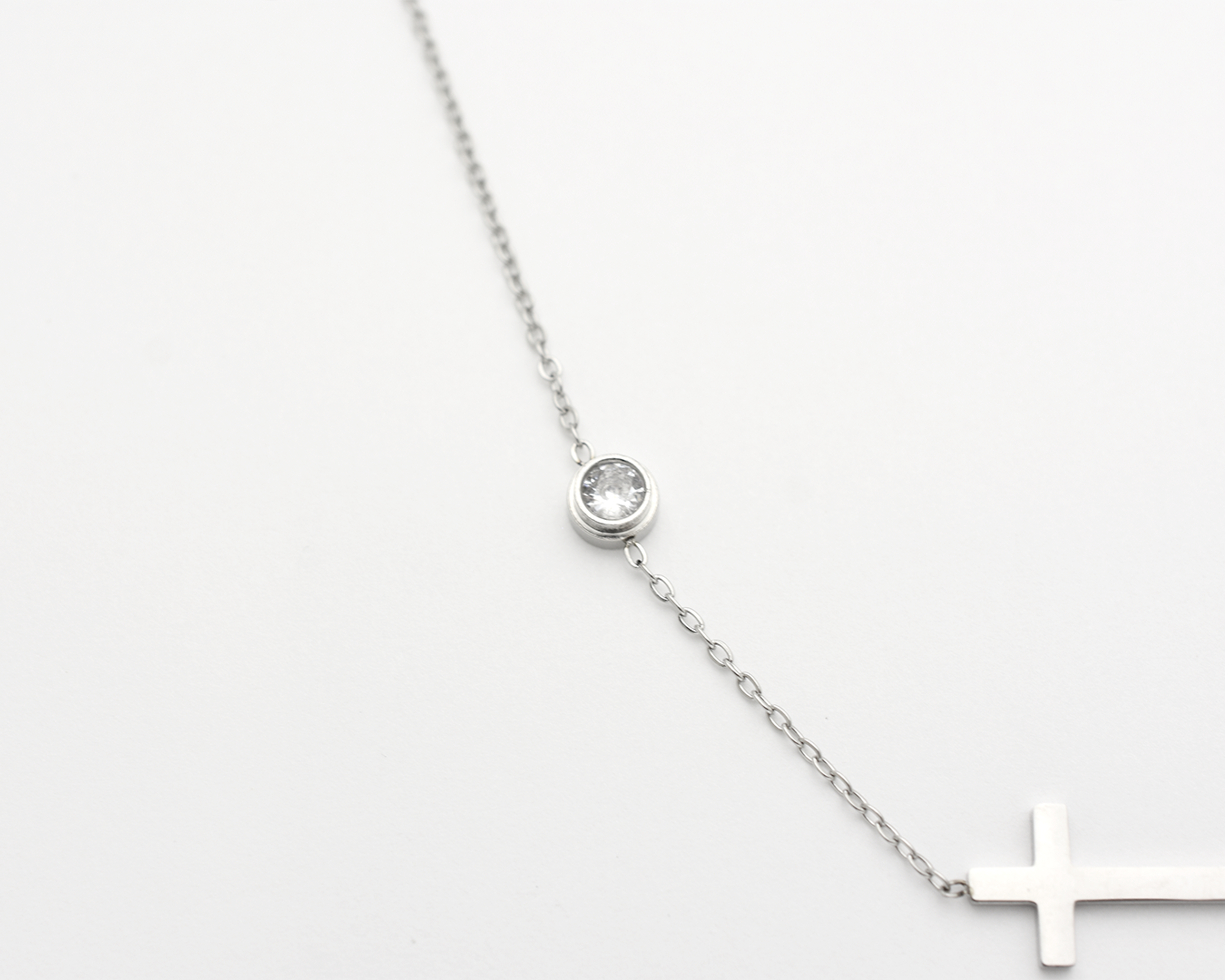 Sideways Cross Necklace