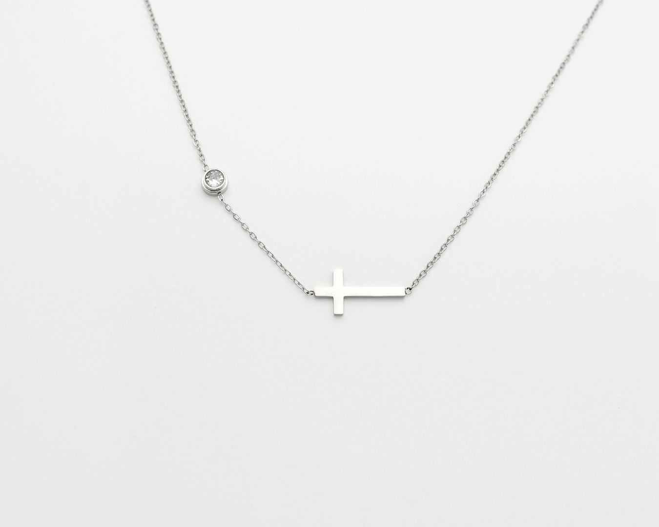 Sideways Cross Necklace