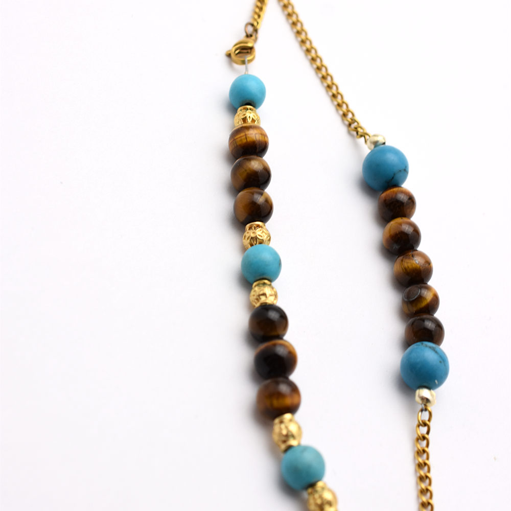 Turquoise Heart Beaded Belly Chain