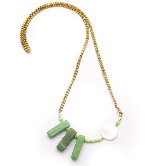 Green Agate Beaded Belly Chain