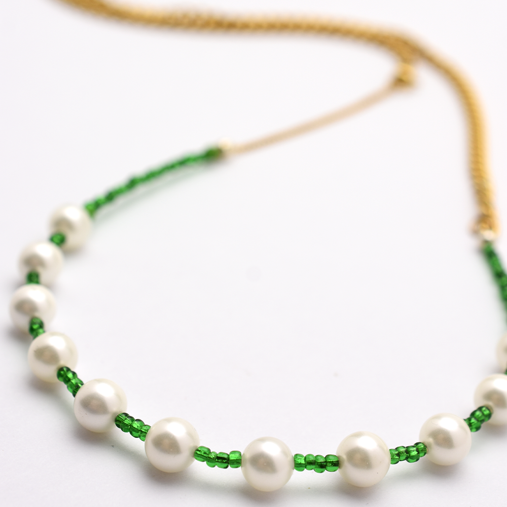 Green Pearl Beaded Belly Chain