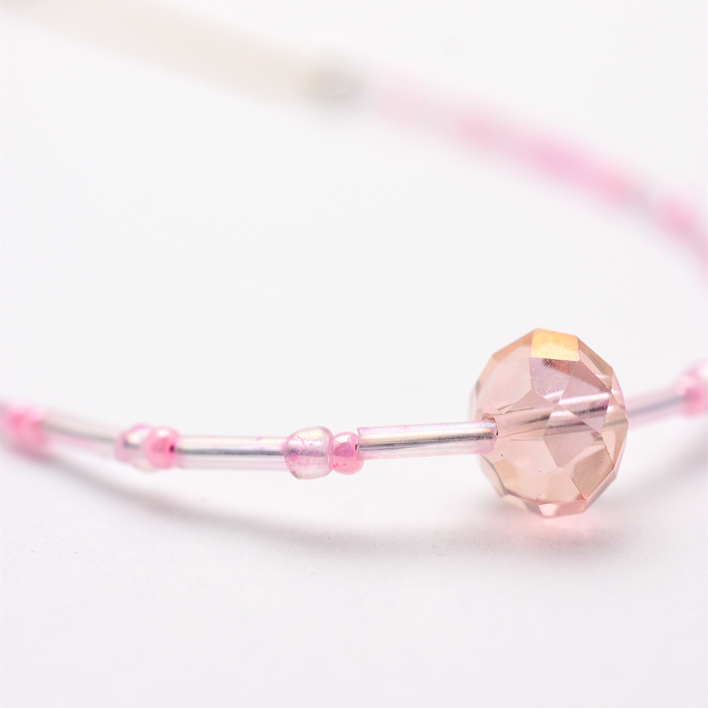 Pink Crystal Beaded Belly Chain
