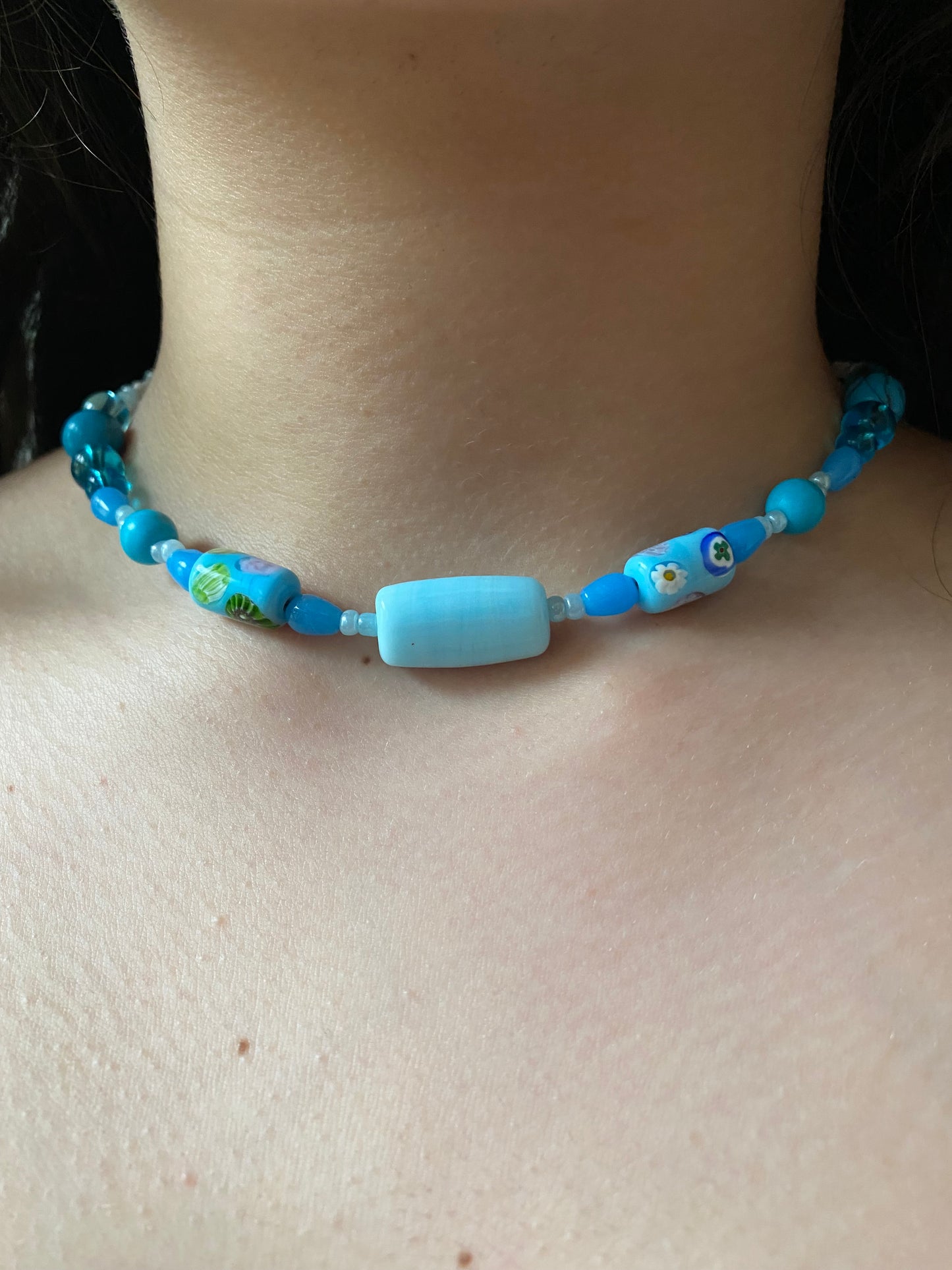 Blue Beaded Necklace