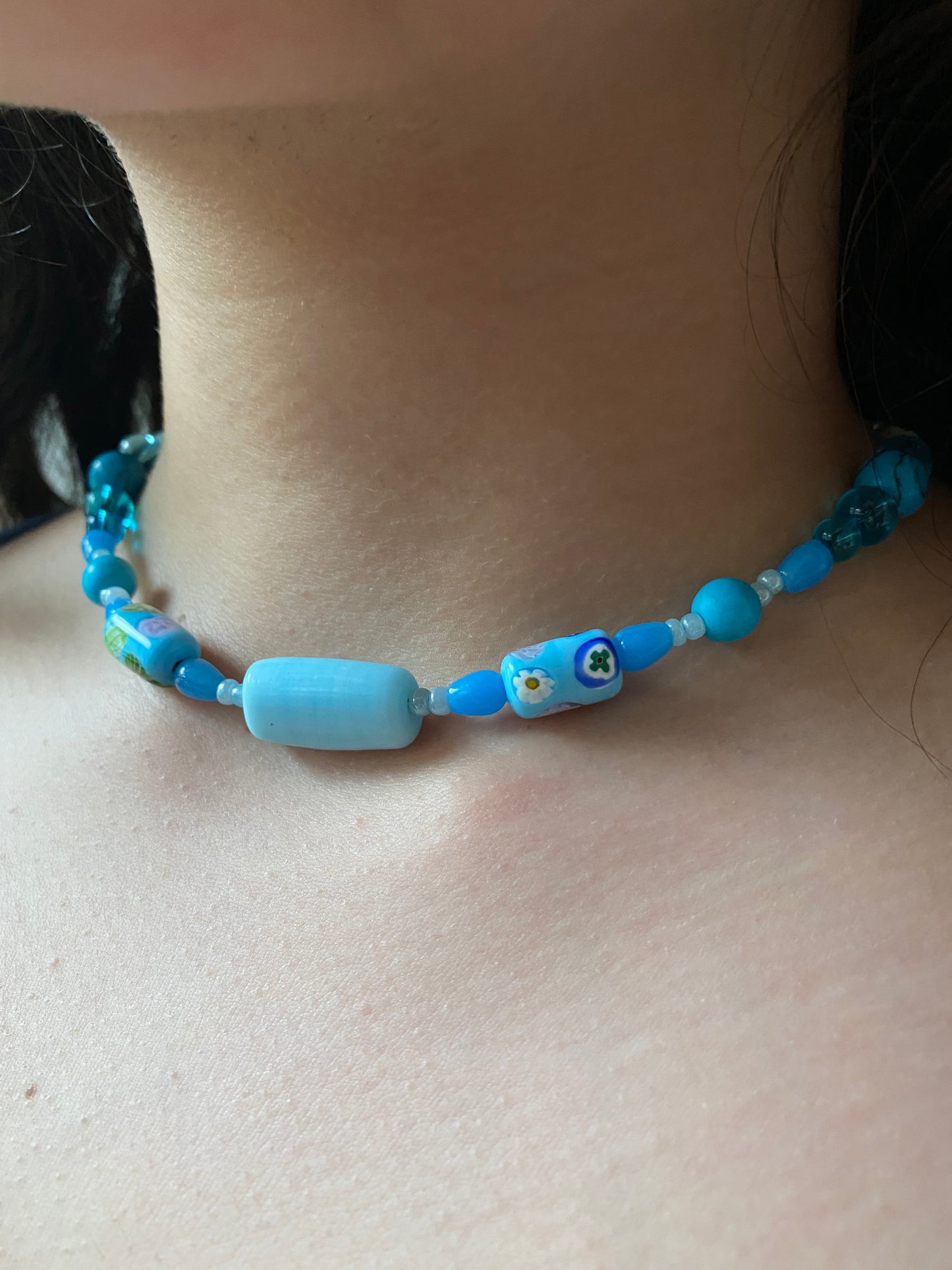 Blue Beaded Necklace