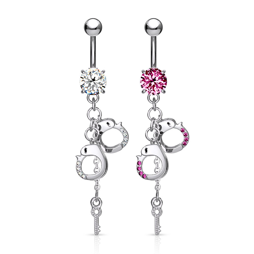 Dangly Handcuff Belly Ring