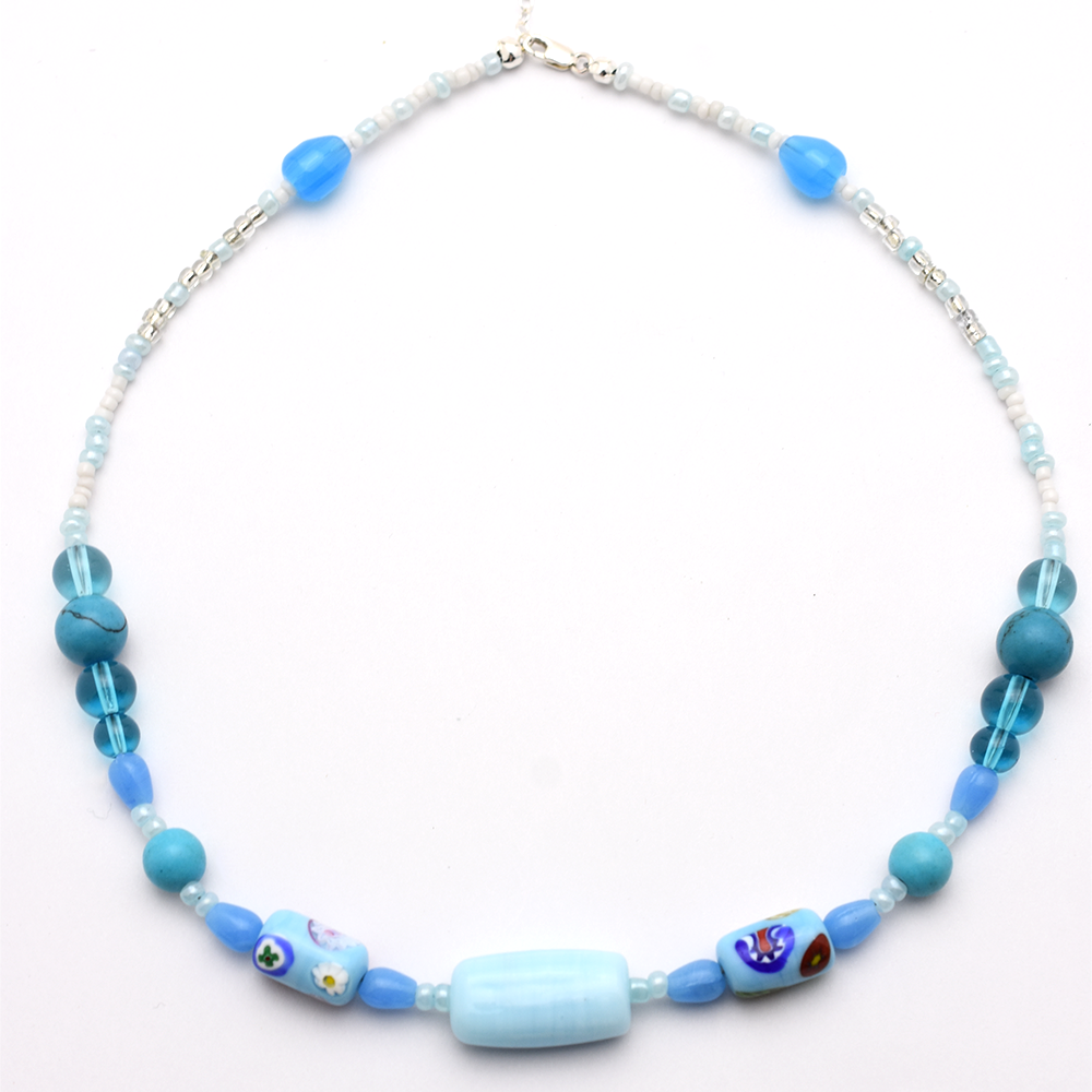 Blue Beaded Necklace