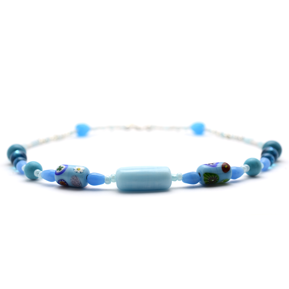Blue Beaded Necklace