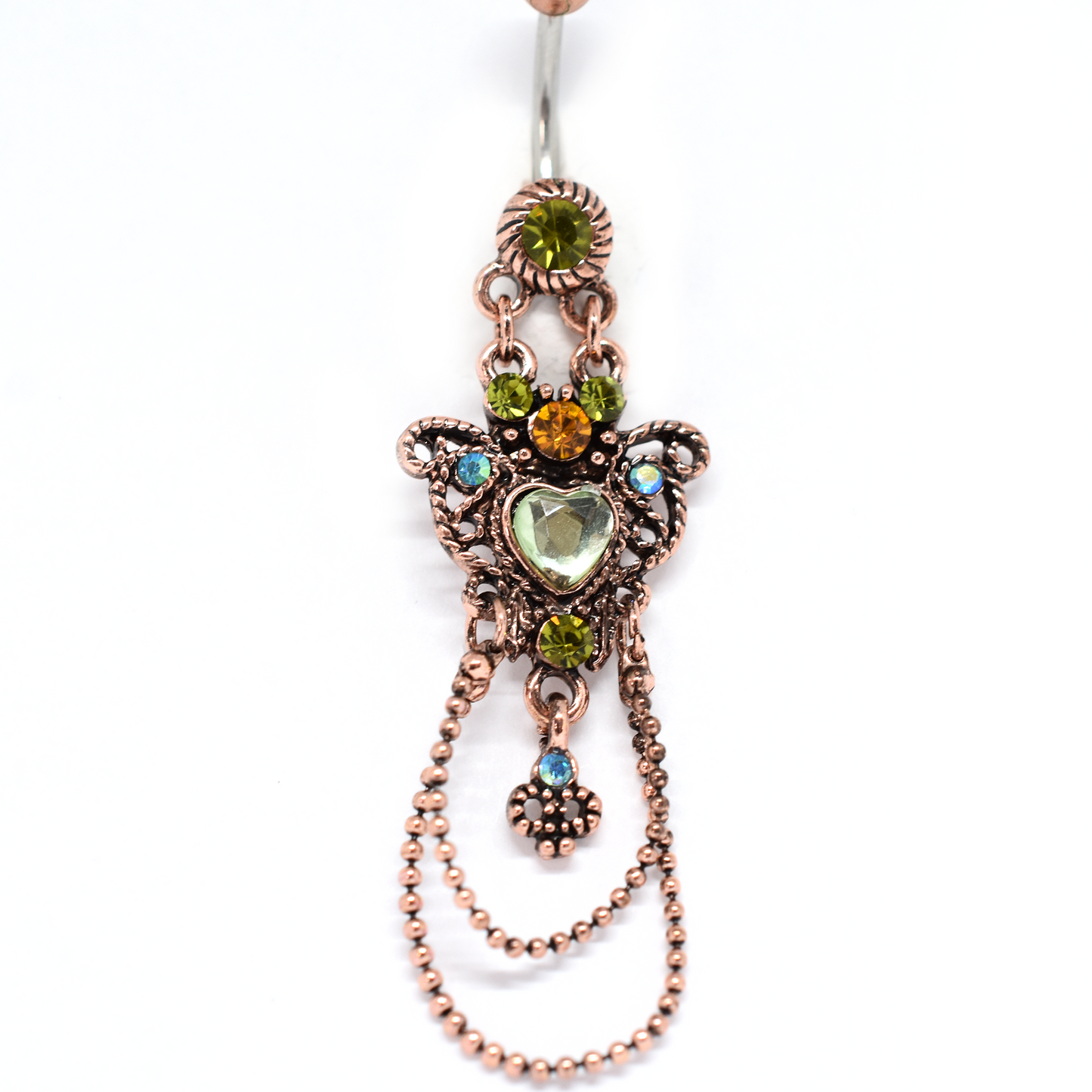 heart belly ring