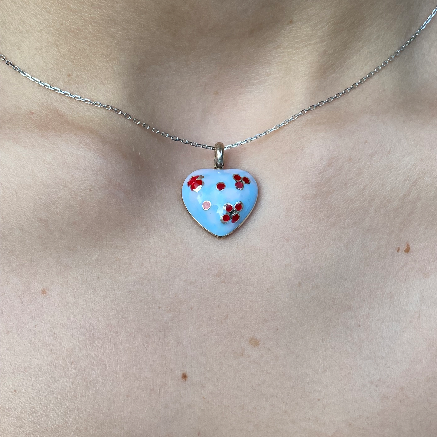Enamel Heart Necklace