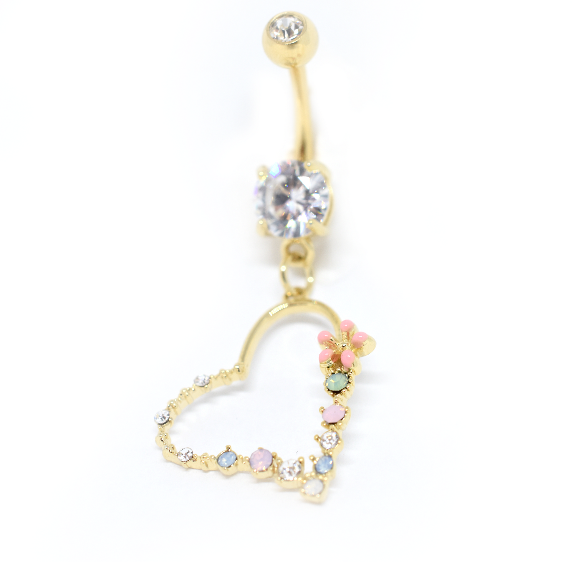 heart belly ring