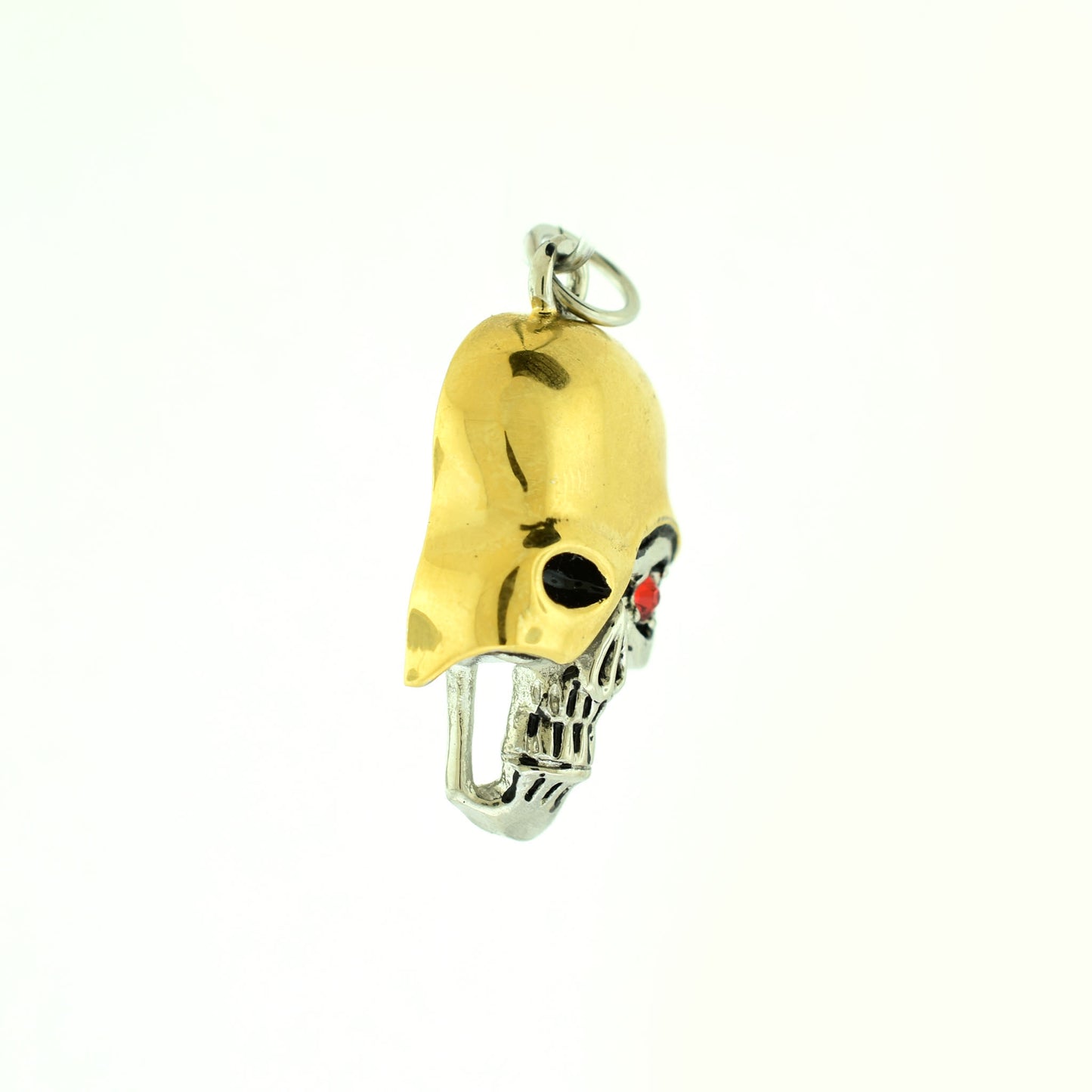 skull with helmet necklace