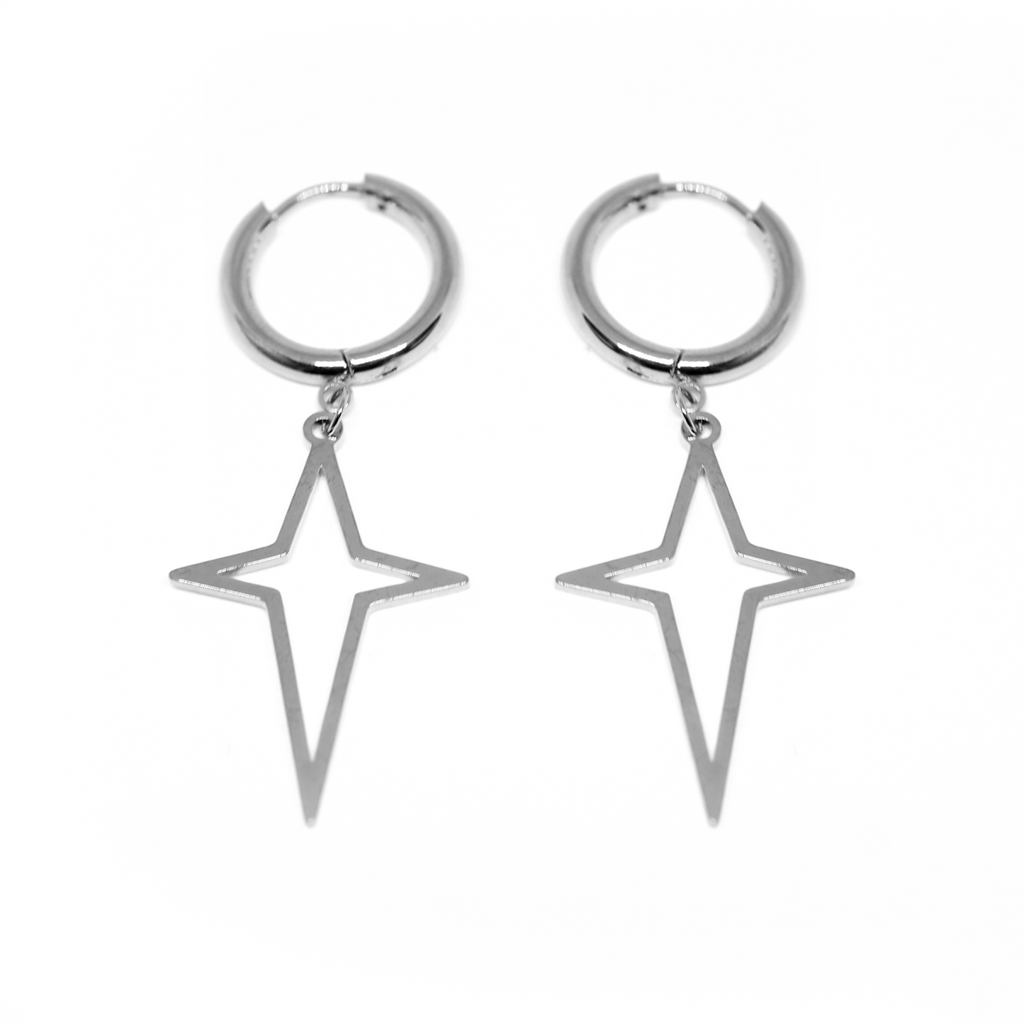 North Star Hoop Earrings