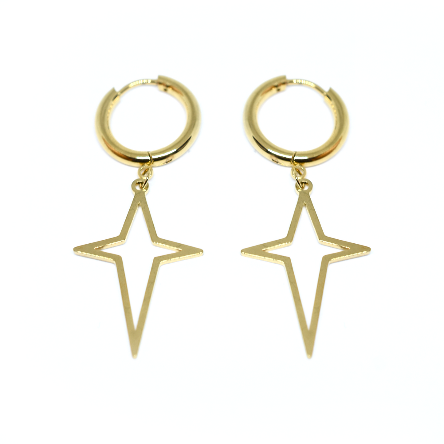 North Star Hoop Earrings
