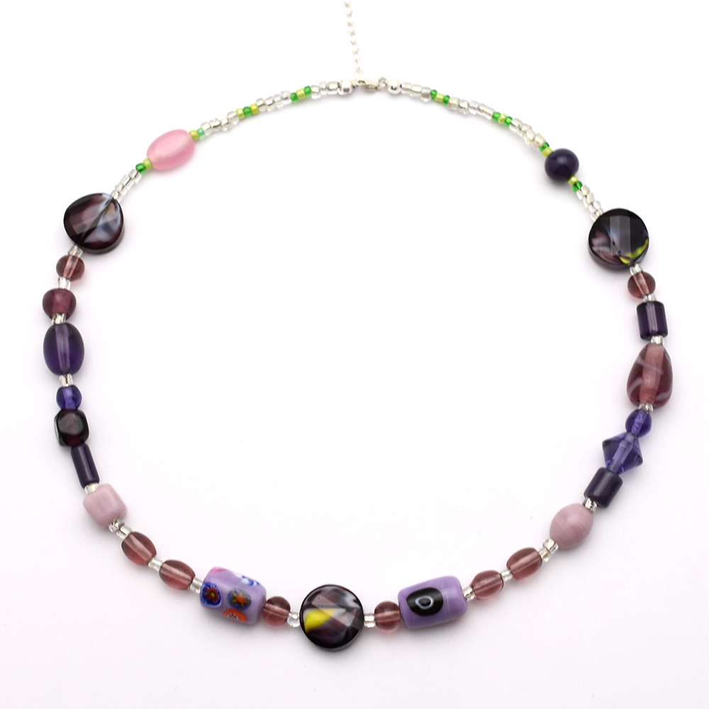 Purple Beaded Necklace