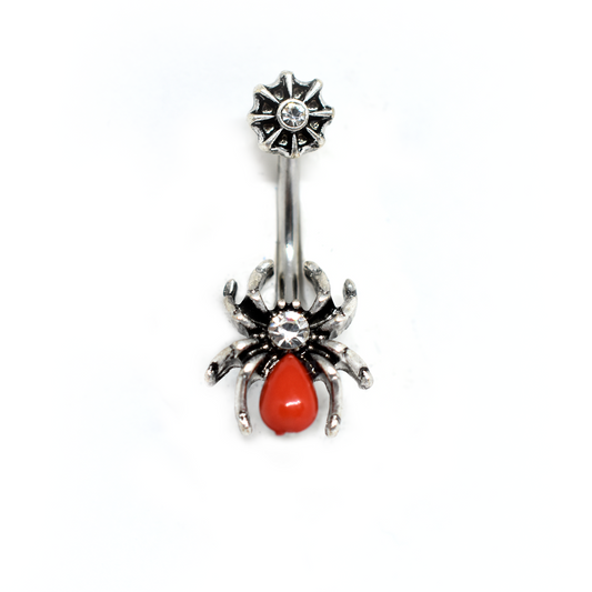 Red Spider Belly Ring