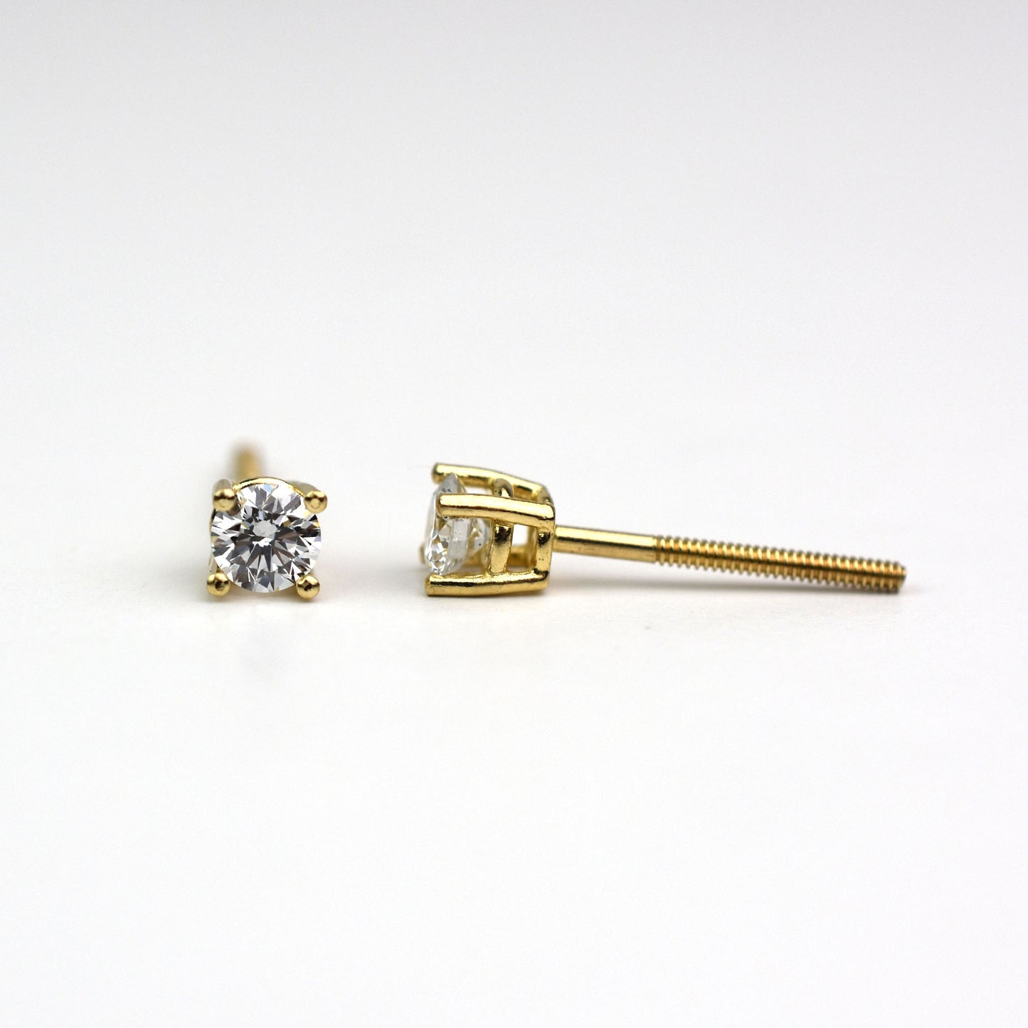 diamond earrings screw back