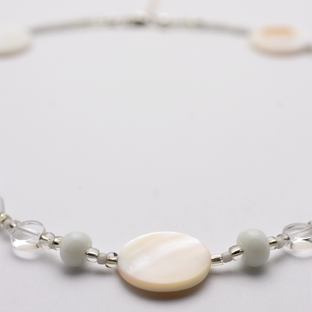 White Pearl Beaded Necklace