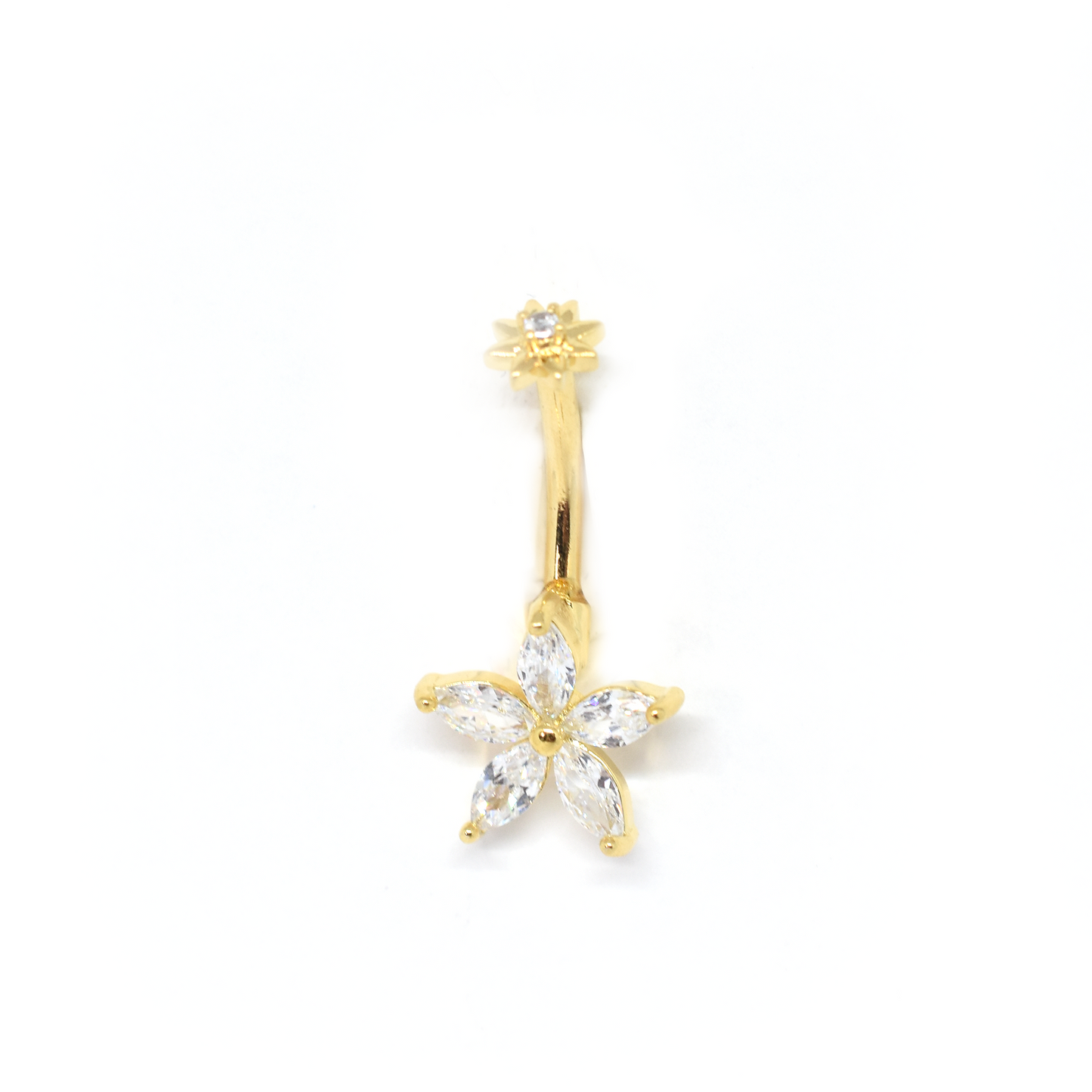 Yellow Flower Belly Ring