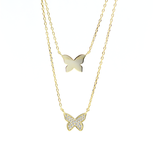 Layered Butterfly Necklace