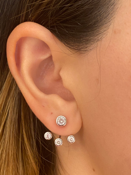 CZ Ear Jacket Earrings