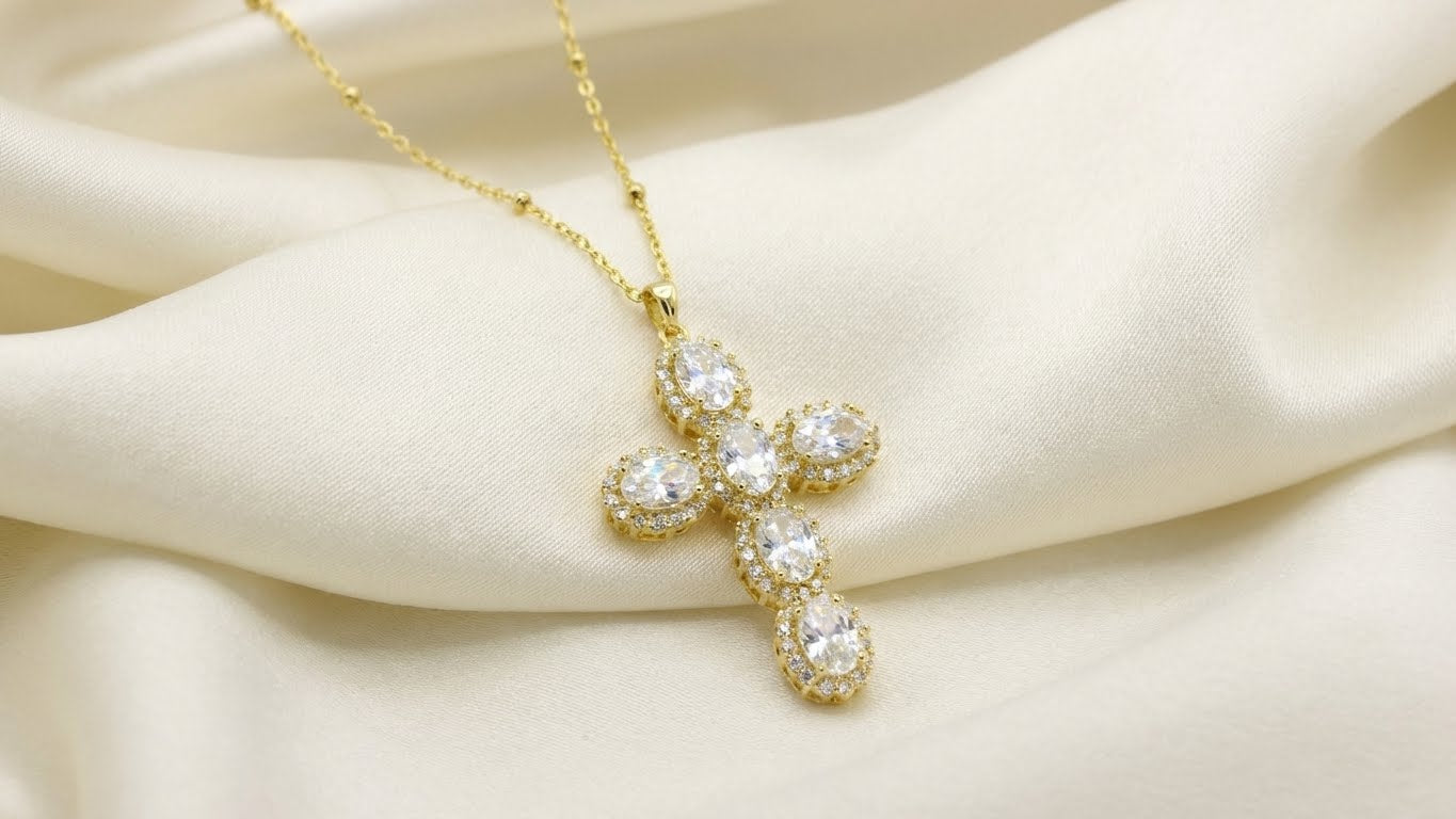 CZ Cross Necklace