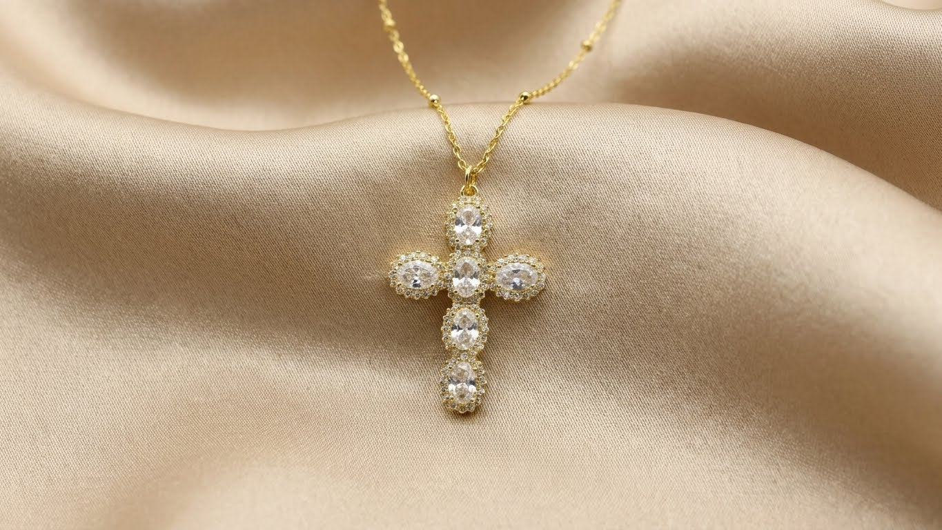 CZ Cross Necklace
