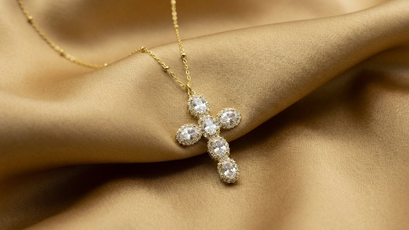 CZ Cross Necklace