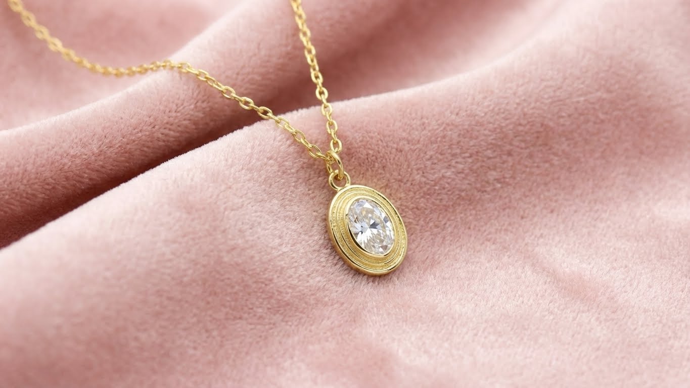 Oval Bezel Necklace