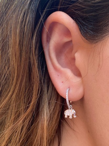 Elephant Hoop Earrings